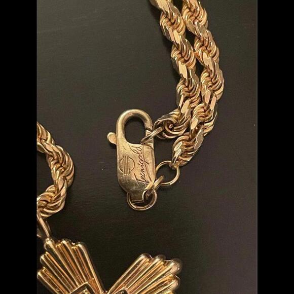 43 Grams Gold VTG Cross Necklace - Picture 3 of 5